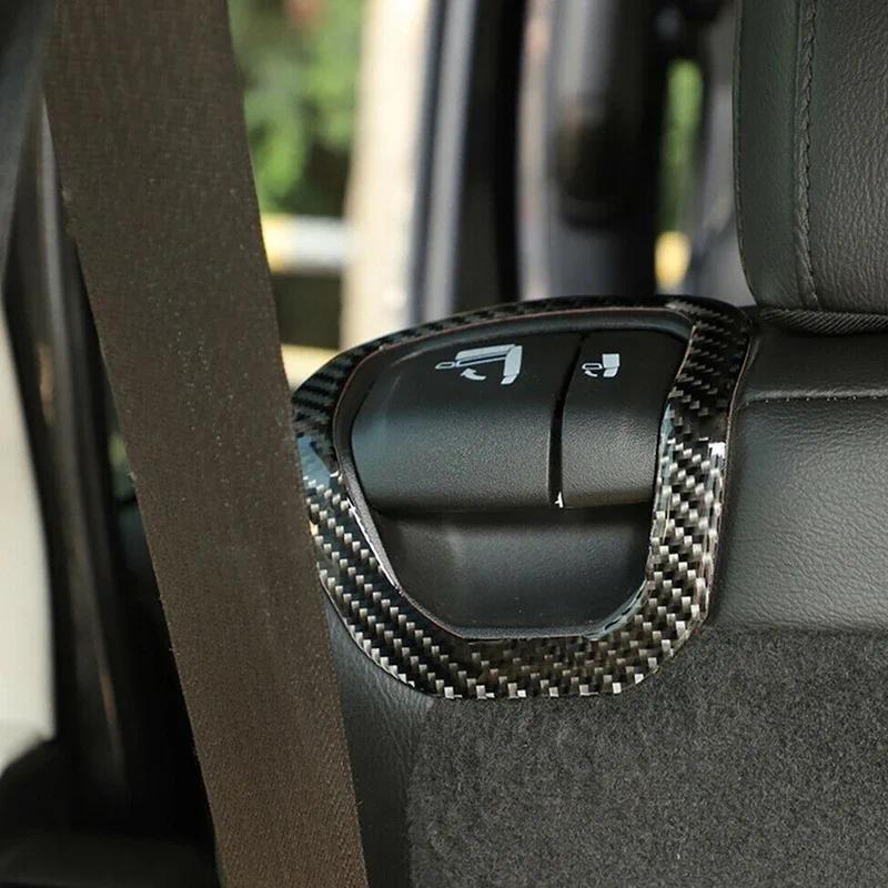 2 Pcs Carbon Black Car Rear Seat Switch Bezel Trim for Jeep Wrangle JL Gladiator JT 2018-2021 Accessories