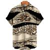 1116 New Hawaiian Shirt 1D Digital Heat Transfer Short Sleeve Shirt Men's Beach Big Gold Chain Men's Shirt