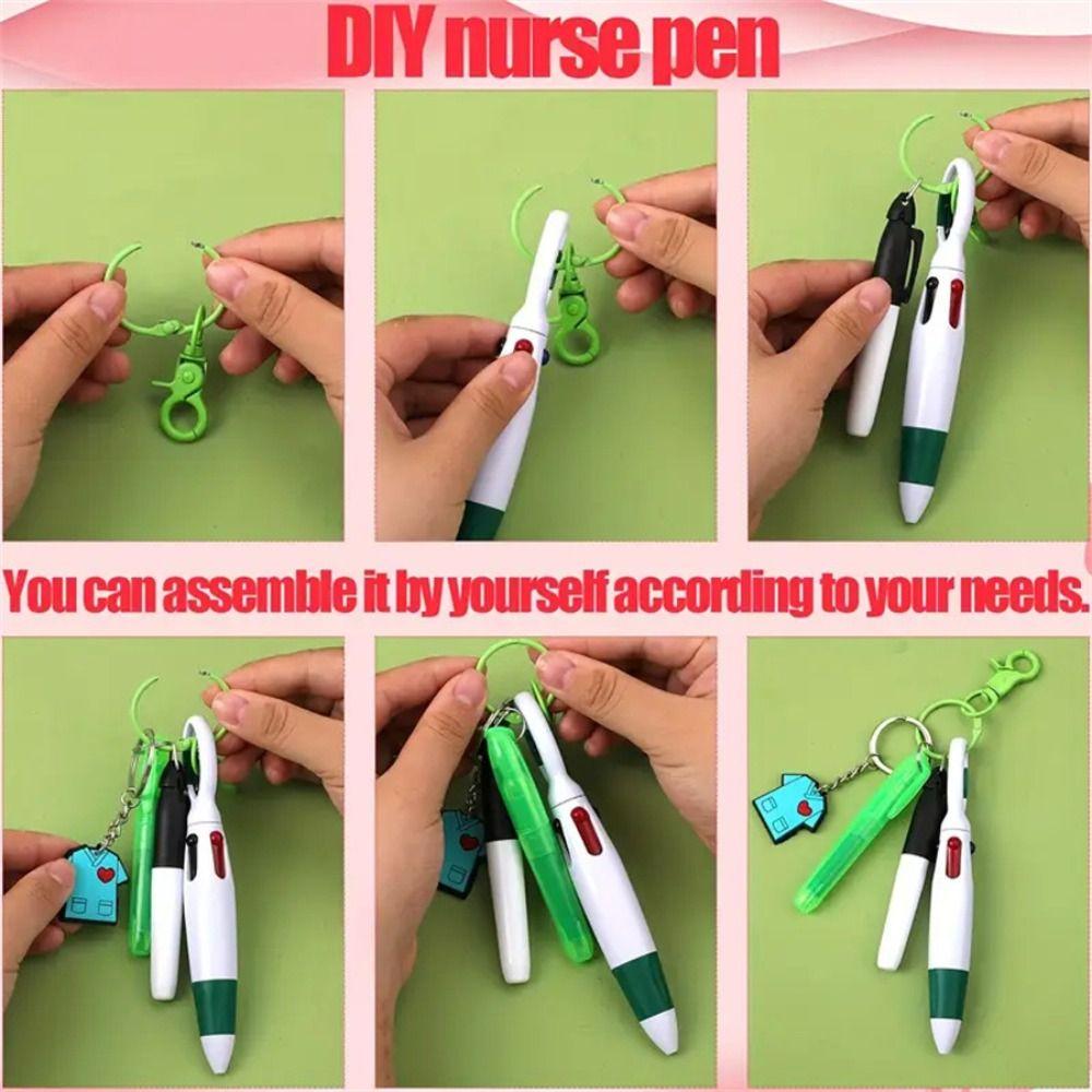 Detachable Nurse Pen Keychain Backpack Hanging Marker Pendant School Teachers Students