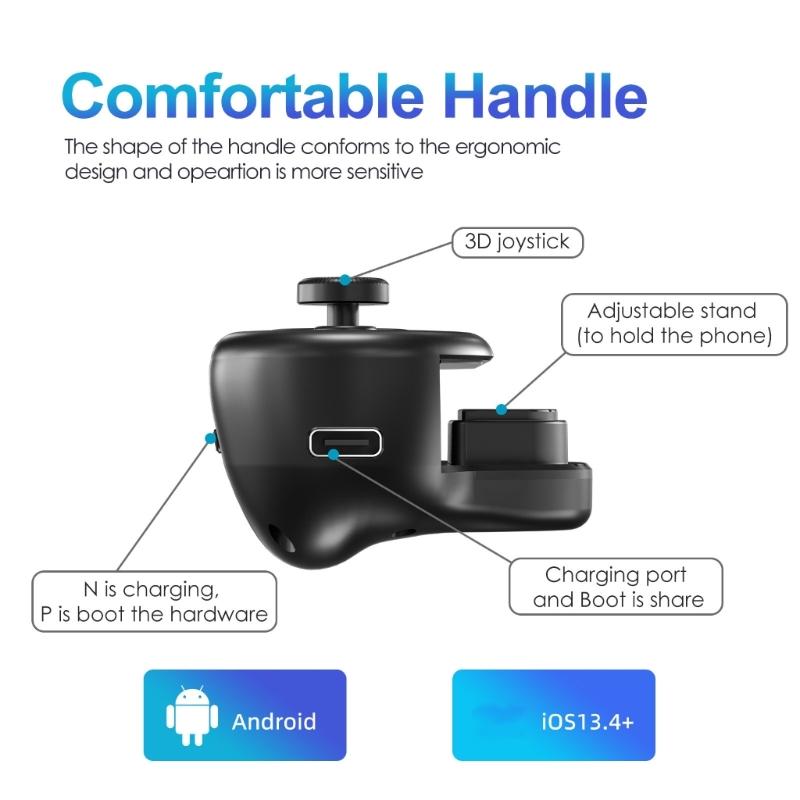 Мобильный игровой контроллер Type-C для телефонов IOS и Android, беспроводной джойстик, подключай и играй, киберспортивный геймпад