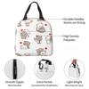 Lunch Bags for Men Women Mochi Peach Cat Peach And Goma Insulated Cooler Bags Waterproof Picnic School Tote Food Storage Bags