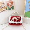 Elegant Pearl Red Childrens Handbag For Girls Featuring Breathable And Wearresistant Material