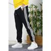 Men's Three Thread Raised Sweatpants With Elastic And Striped Legs