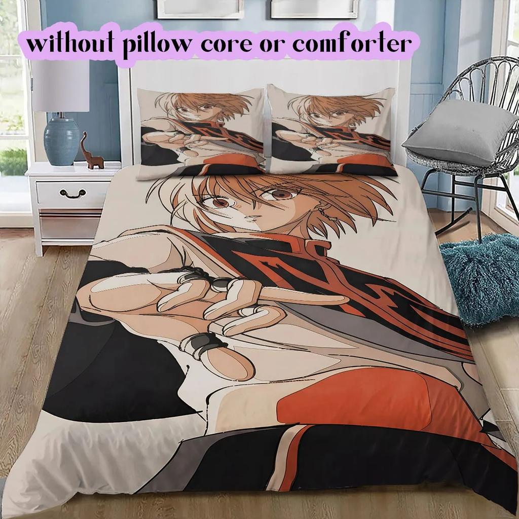 3D Printe Hunter X Hunter Anime Duvet Cover Pillowcase Bedding Set Boys Girls Single/Double/Queen Size Bed Kids Adult 2/3piece