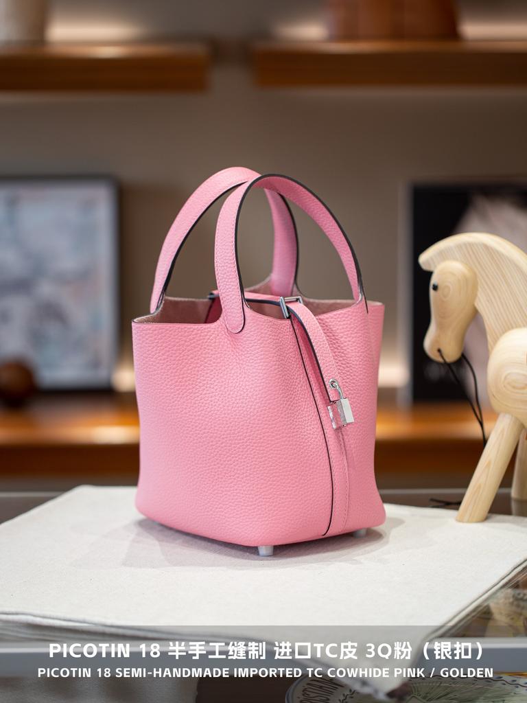 Picotin18 Сумка-тоут с ручкой половинной длины из коровьей кожи верхнего слоя Сто стилей Классическая женская сумка Сумка