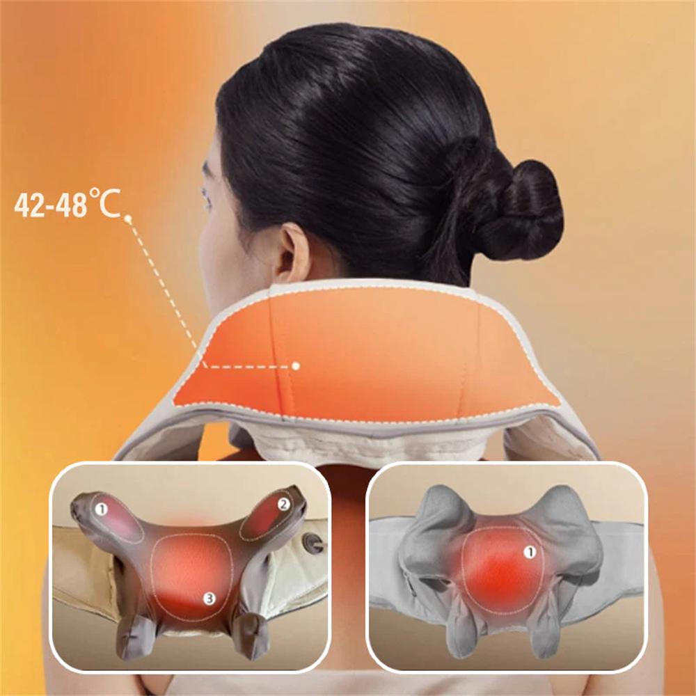 Neck And Shoulder Massager Shawl Kneading Spine Back Muscle Relaxer for Car Home Use Trapezius Neck and Shoulder Massage