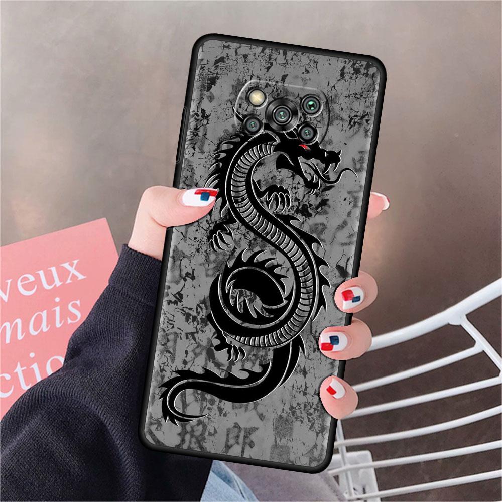 Чехол для Xiaomi Mi Poco X3 NFC X4 Pro F3 F4 GT M4 M3 F1 C40 11 Lite 11T, мягкий силиконовый чехол для телефона, крутой чехол с изображением животного в виде дракона