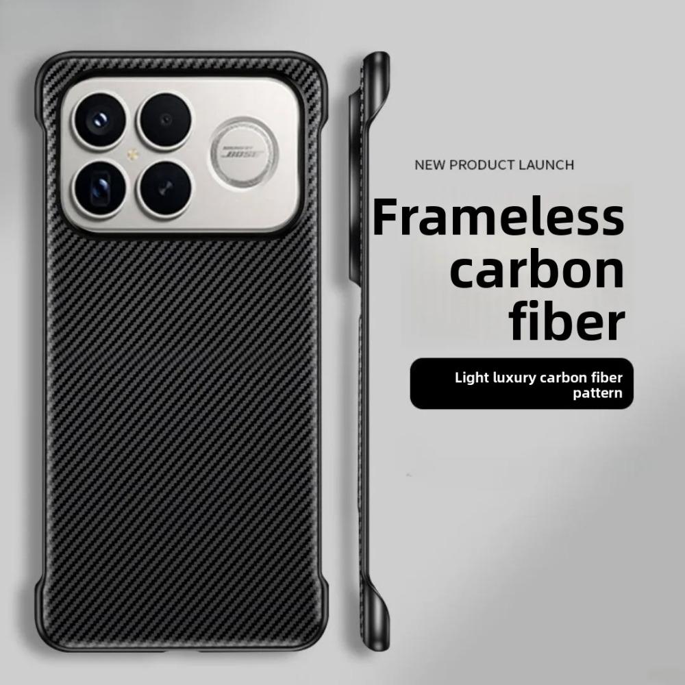 Бизнес-чехол без рамки с текстурой карбона для XiaoMi POCO F8 Ultra F8 Pro, противоударный, с магнитной зарядкой, тонкий защитный чехол