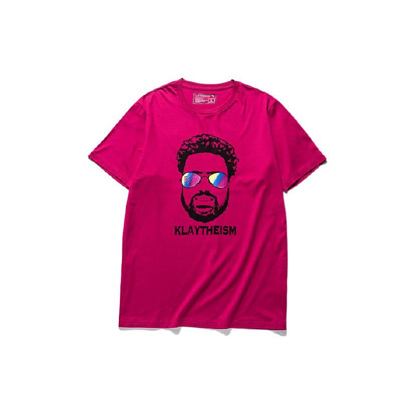 ANTA T Shirts Men's Red Crew Neck Moderate Straight Fit 152021110-4