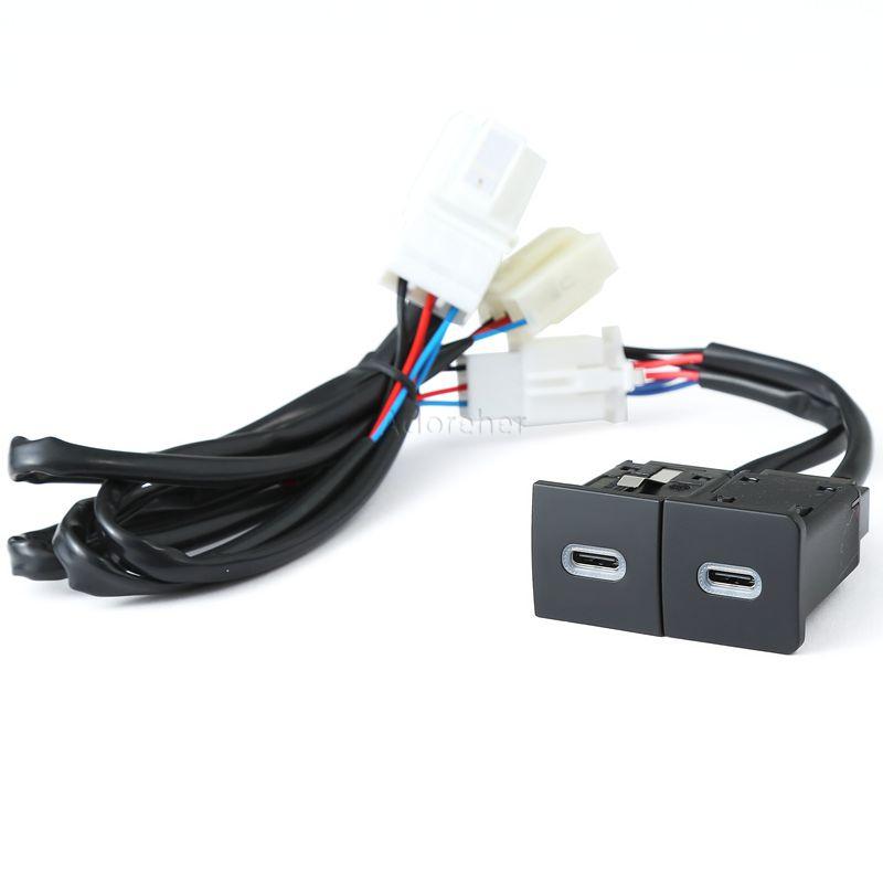 Quick Car Charger Socket Car Modified Dual USB Type-c PD Phone Charger Fast Charging Interface Socket for VW Golf 6