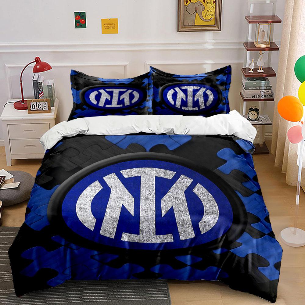 "Blue Black Logo Bedding Set" Bedding Duvet Cover Set Duvet Cover Pillowcases (1 * Duvet Cover 2 * Pillowcases, without duvet insert)