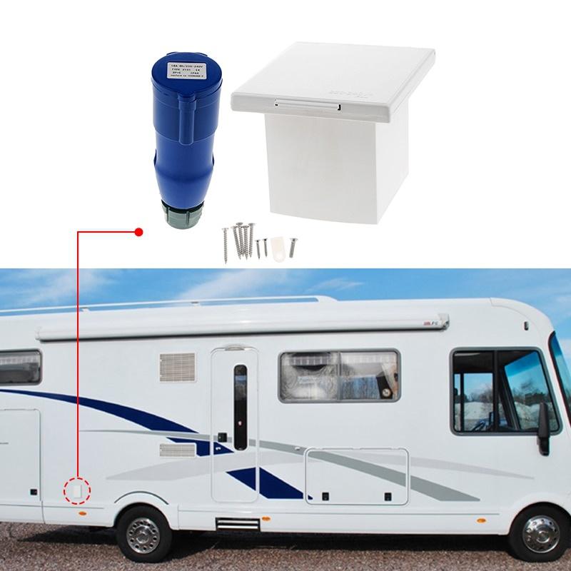 RV Camper 220 В-240 В 16 А внешний смывной крючок водонепроницаемый набор розеток для морской лодки, яхты, автомобиля, каравана, прицепа, грузовика