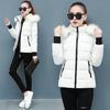 Winter Down Coat Padded Hooded Pockets Zip-up Parka Windproof Heat Retention