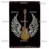 Music Gitar Vintage Metal Sign Tin Sign Rock Plaque Home Wall Decor Bar Sign Home Decor Country Poster Drop Shipping