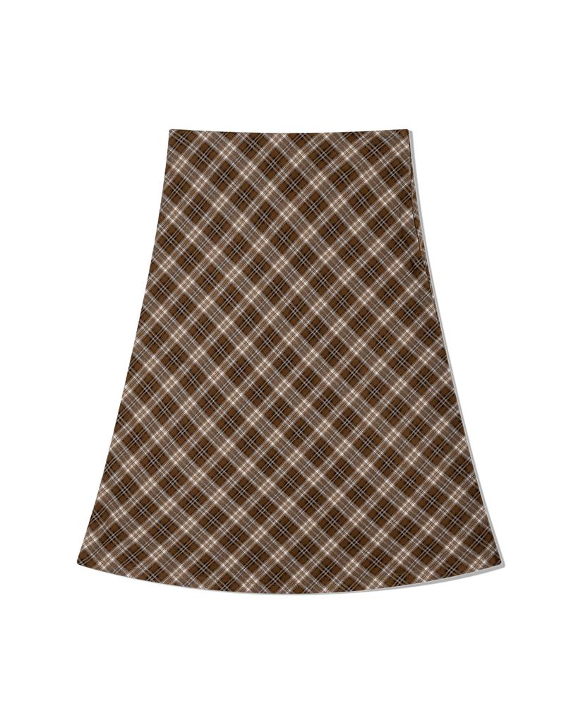 Юбка-клеш Moa в винтажную клетку (Фейд Браун)