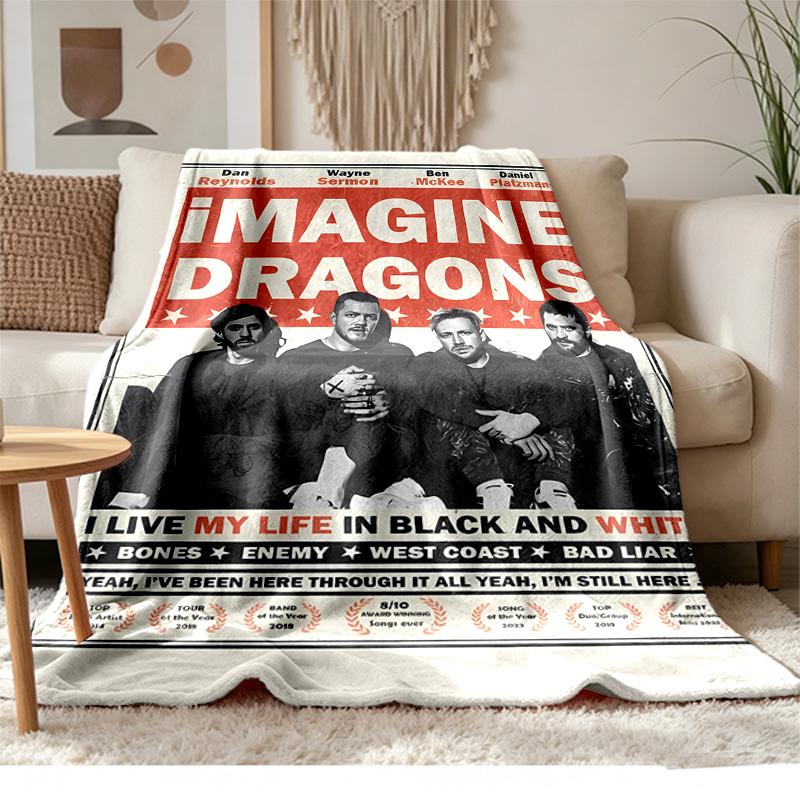 imagine dragons Soft and comfortable flannel Suitable for sofas living rooms outdoor camping travel and also makes a great anniversary gif