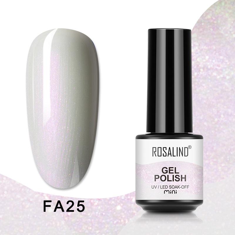ROSALIND Mini Nail Polish Gel Semipermanent UV Multiple Colors Varnish Hybrid Nail Art Soak Off Top Base Coat Regular Gel Lacquer