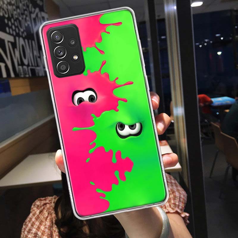 Игровой чехол для телефона S-Splatoons для Samsung A54 A57 A37 A17 A14 A15 A12 A24 A34 A55 A35 A25 A52S A07 A05S A04S A22 A32 A72 Galaxy Нет
