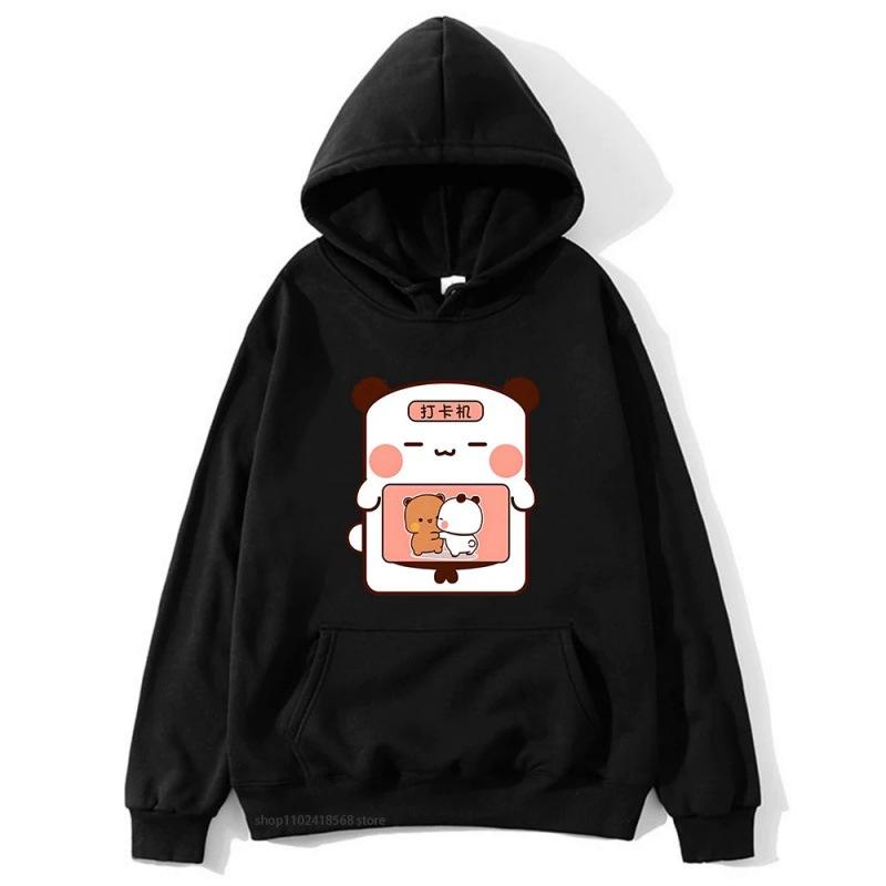 Anime Bubu Dudu Print Hoodies for Men Women Clothing Funny Cartoon Graphic Streetwear Long Sleeve Loose Hooded Sweatshirt