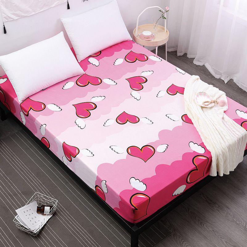 Colorful Floral Mattress Protective Cover Fitted Sheet Dustproof Cover For Bedrooms