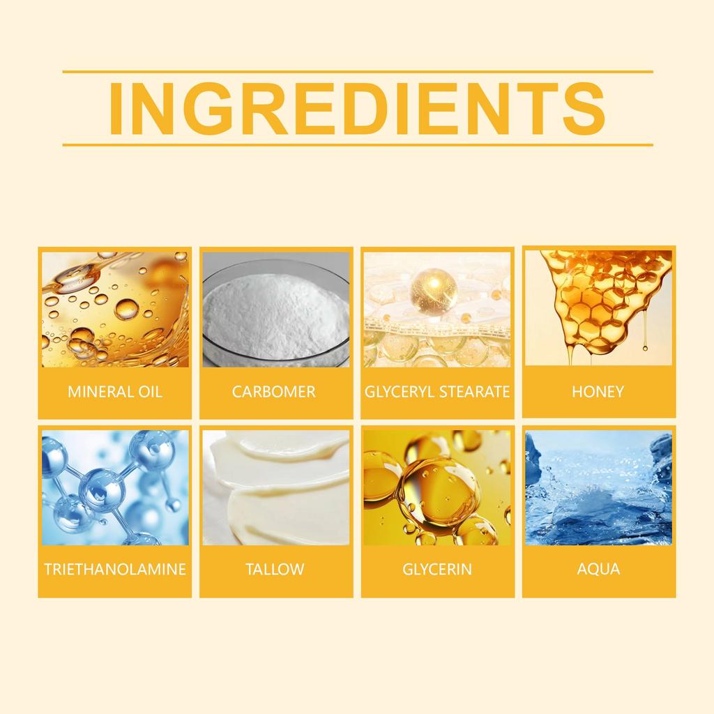 Крем для лица с медовым бальзамом и коровьим жиром питает и смягчает кожу, восстанавливает и успокаивает кожу лица, увлажняет и подтягивает кожу 120 г