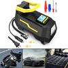 Tyre Inflator Portable Air Compressor DC/AC, Electric Tyre Air Pump with Tyre Pressure Gauge, 150PSI Auto-Stop Air Pump with LED Light for Car