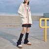 Fila Fusion Серия 'Дракон Удачи' на Новый Год Свитеры-кардиганы с принтом логотипа, свободного кроя, Женский свитер Облачно-белый T11W412402F-WT