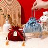 Chinese Flannel Gift Bag Velvet Wedding Gift Bag Creative Drawstring Candy Bag  Wedding