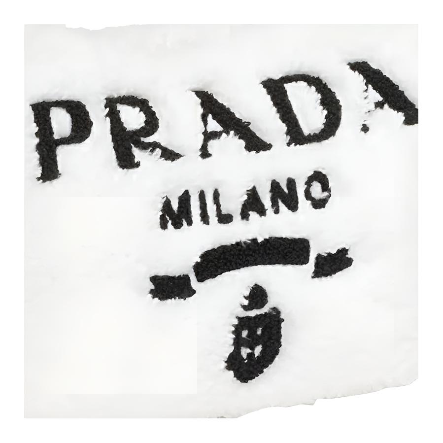 Prada Re-Edition 2000 Zipper Closure Fabric Underarm Bag Tote Shoulder Bag Women bags White 1NE515_2DXO_F0964
