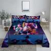 ZOEY RUMI ZIRA D-Demon Hunters K-pop Bed Sheet Set 3D Printed Bed Flat Sheet With Pillowcase Bed Linen King Queen Size