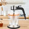 Diamond Shaped Glass Honey Dispenser with Stand 200ml Large Capacity Oil Dispenser Multifunctional Oil Bottle Vinegar and Sauce