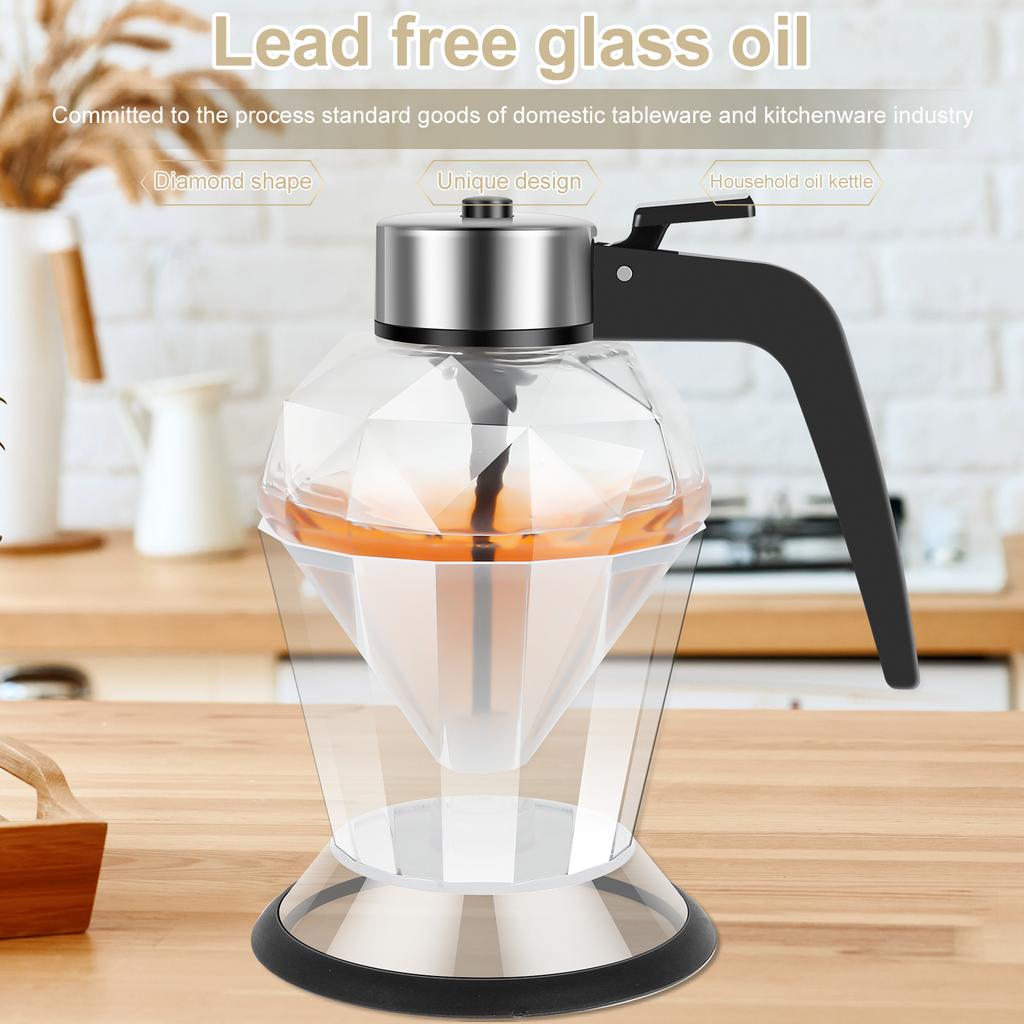 Диспенсер для меда большой емкости Диспенсер для масла Многофункциональная бутылка для масла Уксус Соус Диспенсер для меда с капельным дозатором Банка Контейнер Хранение Сок