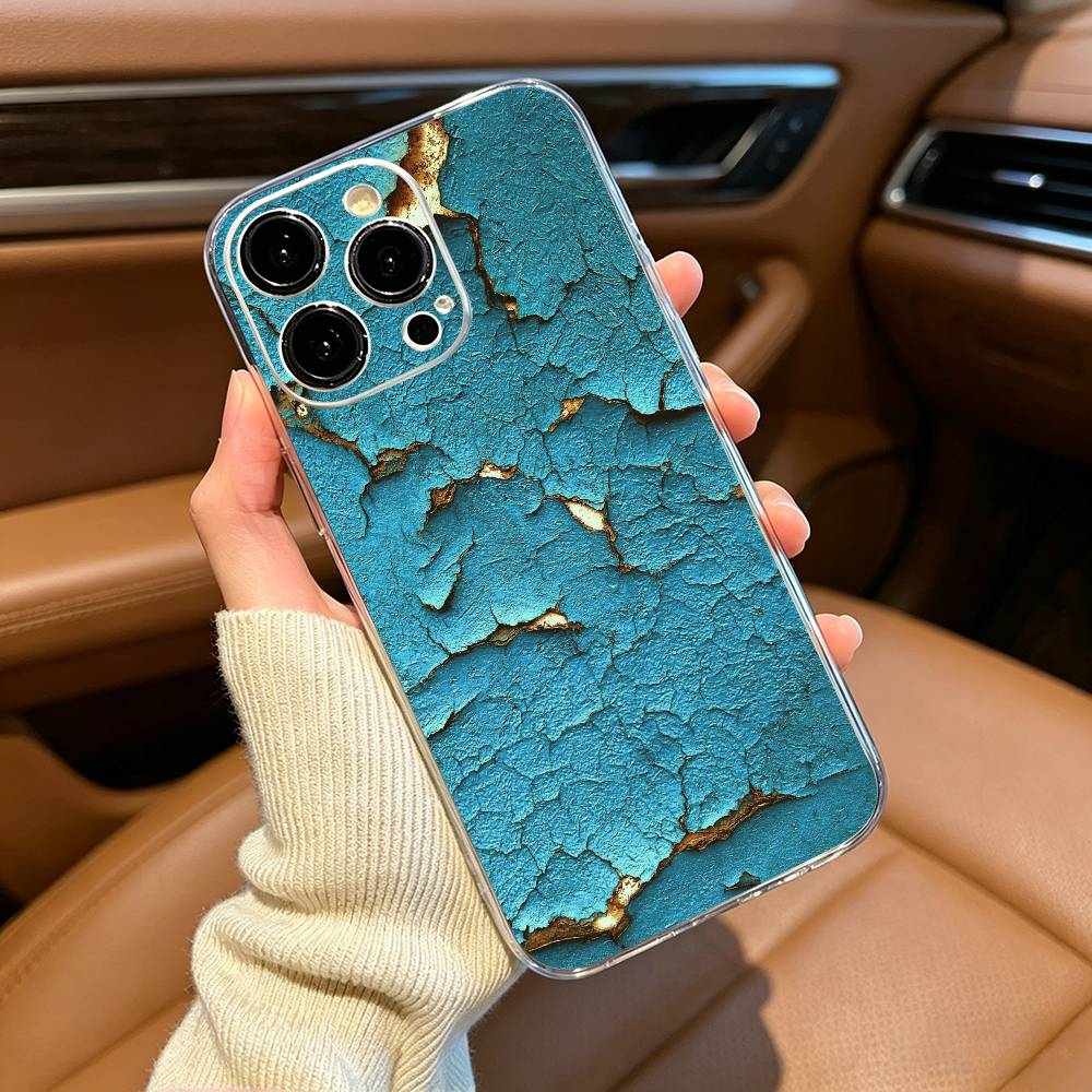 Ретро Индустриальный Стиль Ржавый Чехол Для Телефона Для iPhone17,16,15,14,13,12,11 ,Pro Max,16/15/14 Plus Прозрачная Крышка