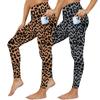 Sports Yoga Long Pants Fashionable Slim-fit Pocket Leopard-print Fitness Leggings High-waisted Butt-lifting Leggings