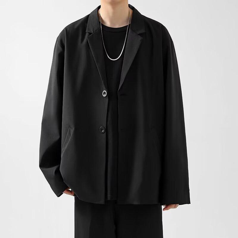 Корейский стиль модная мужская куртка красивый свободный пиджак в гонконгском стиле мужской весенне-осенний универсальный костюм для отдыха