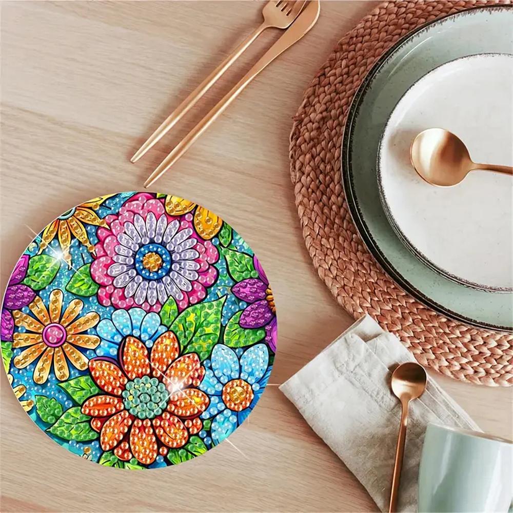 8 штук/набор подставок с алмазным цветочным узором, подставки для DIY с подставкой, подходят для начинающих и взрослых, товары для искусства и рукоделия в подарок