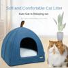 Pet Dog Cozy Cat Soft Puppy Nest Bed Warm Cave Igloo House Bag Pad Kennel