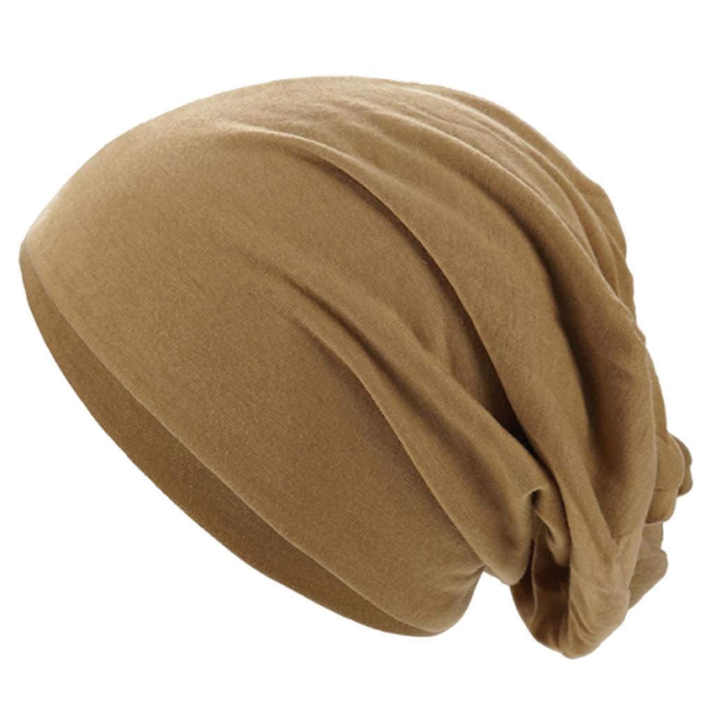 Однотонная двухслойная мешковатая шапка - Дышащая вязка для активного отдыха, езды на велосипеде, бега и использования после родов
