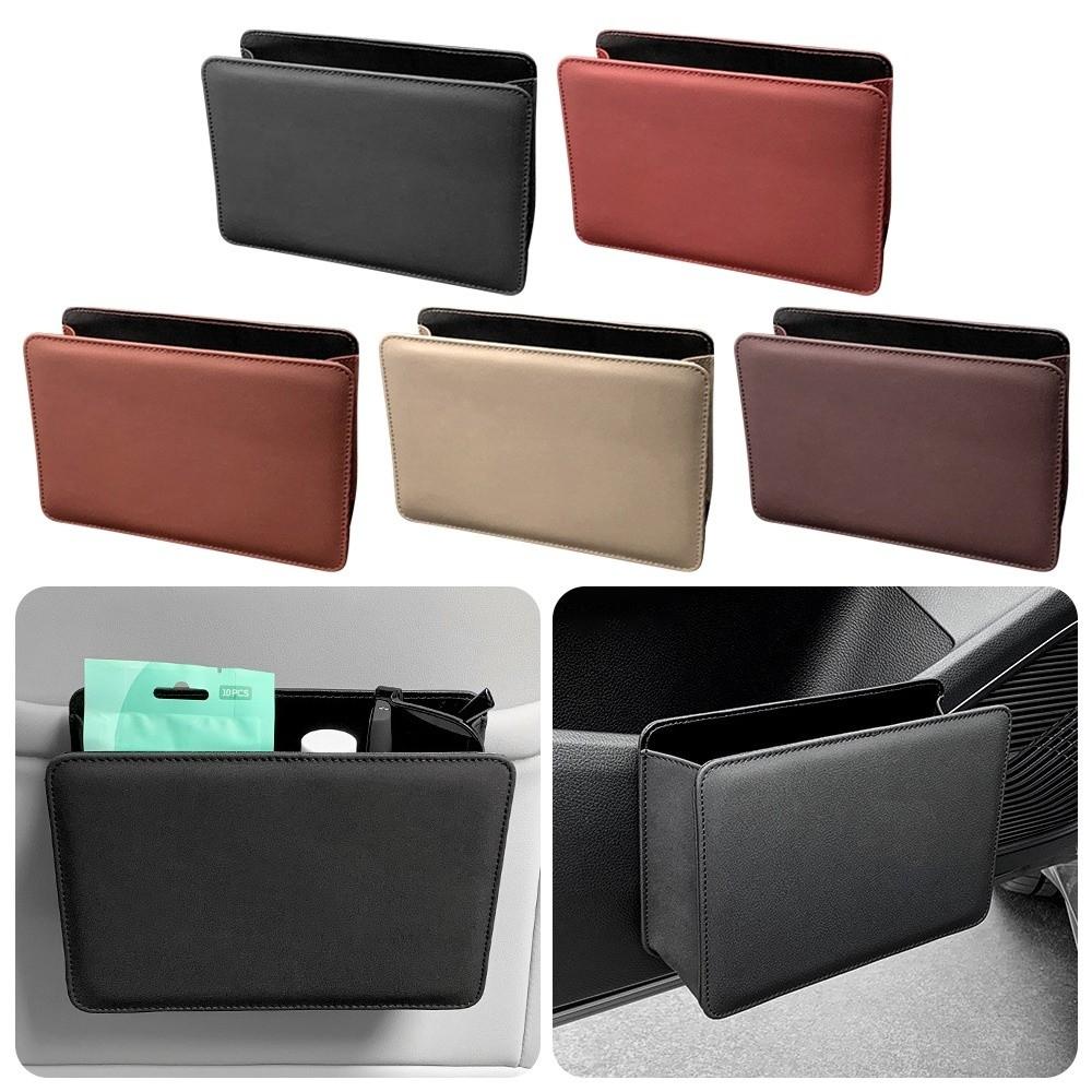 Solid Color Car Trash Bin Multifunctional Seatback Hanging Storage Box  Car Interior  Accessory