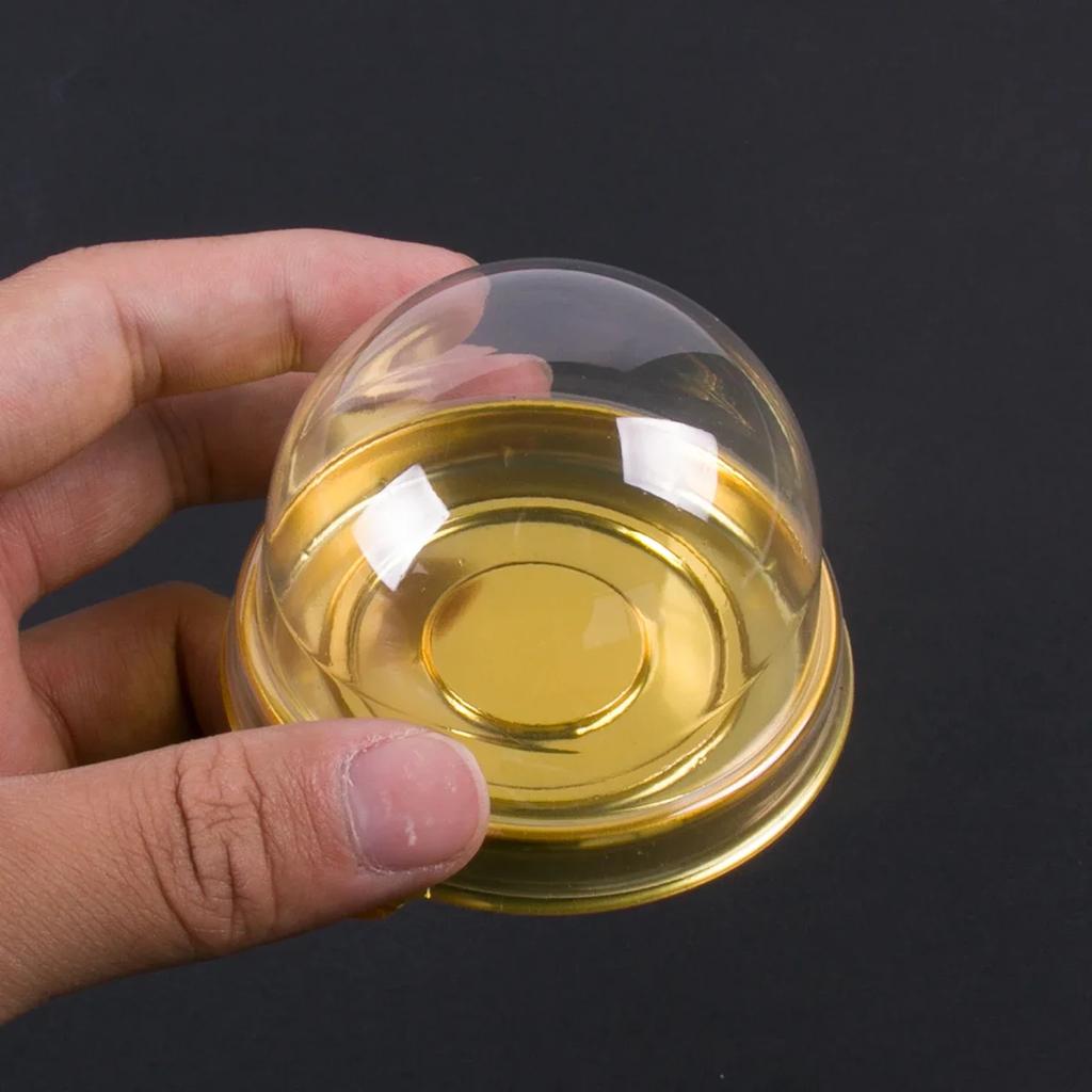 100 шт. Прозрачные пластиковые мини-коробки для кексов, Подставка-купол для маффинов, Контейнер для маффинов, Коробка для свадьбы, дня рождения, десерта, выпечки, украшения