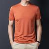 Футболка с короткими рукавами, мужская простая футболка, летняя рубашка с круглым вырезом и половиной рукавов, однотонная нижняя рубашка, тонкая футболка для мужчин