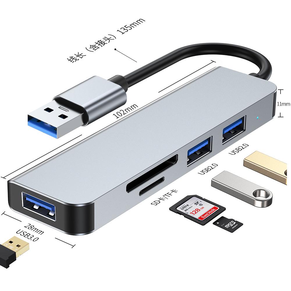 Док-станция USB-C 7-в-1: Автомобильный концентратор с несколькими интерфейсами для ноутбуков
