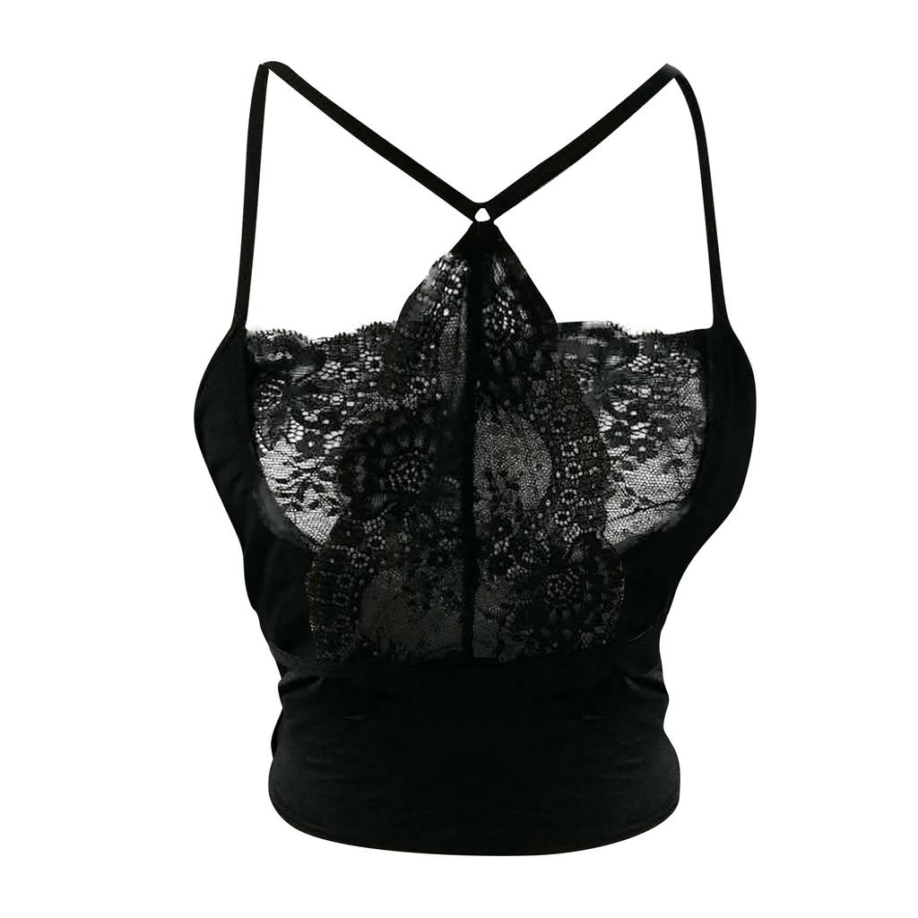Fashion Sexy Sleeping Single Inside Camisole Strappy Bras Sleeveless Lace Crop