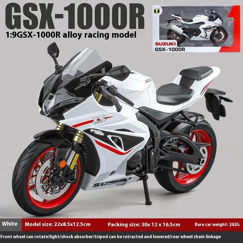 1/9 Suzuki GSX-1000R литой мотоцикл модель игрушки для мальчиков детские подарки