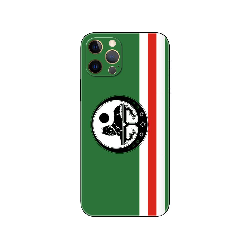 Chechen Coat Of Arms Phone Case for Iphone 5 5s 2020se 6 6s 7 8 Plus X 10 XR XS 11 12 13 Mini Pro MAX Black Tpu Back Cover