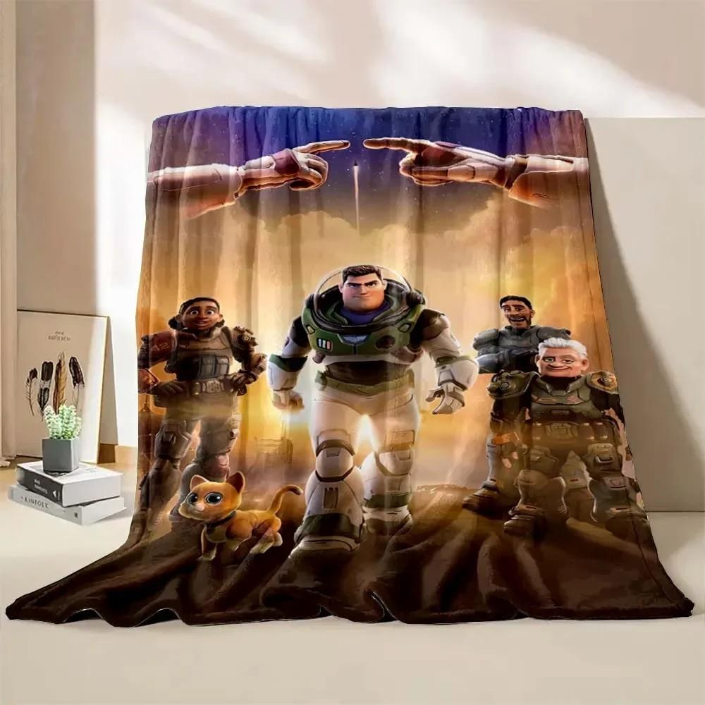 New! Super Soft Cute Toy Story Light Year Pattern Blanket Flannel for Bedroom Living Room Sofa Children Adult Blanket Great Gift