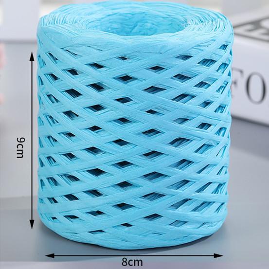 200 м Натуральная рафия Соломенная пряжа для вязания крючком Бумажные нити Экологичная бумажная пряжа DIY Ручная работа Летняя шляпа от солнца Пляжная сумка