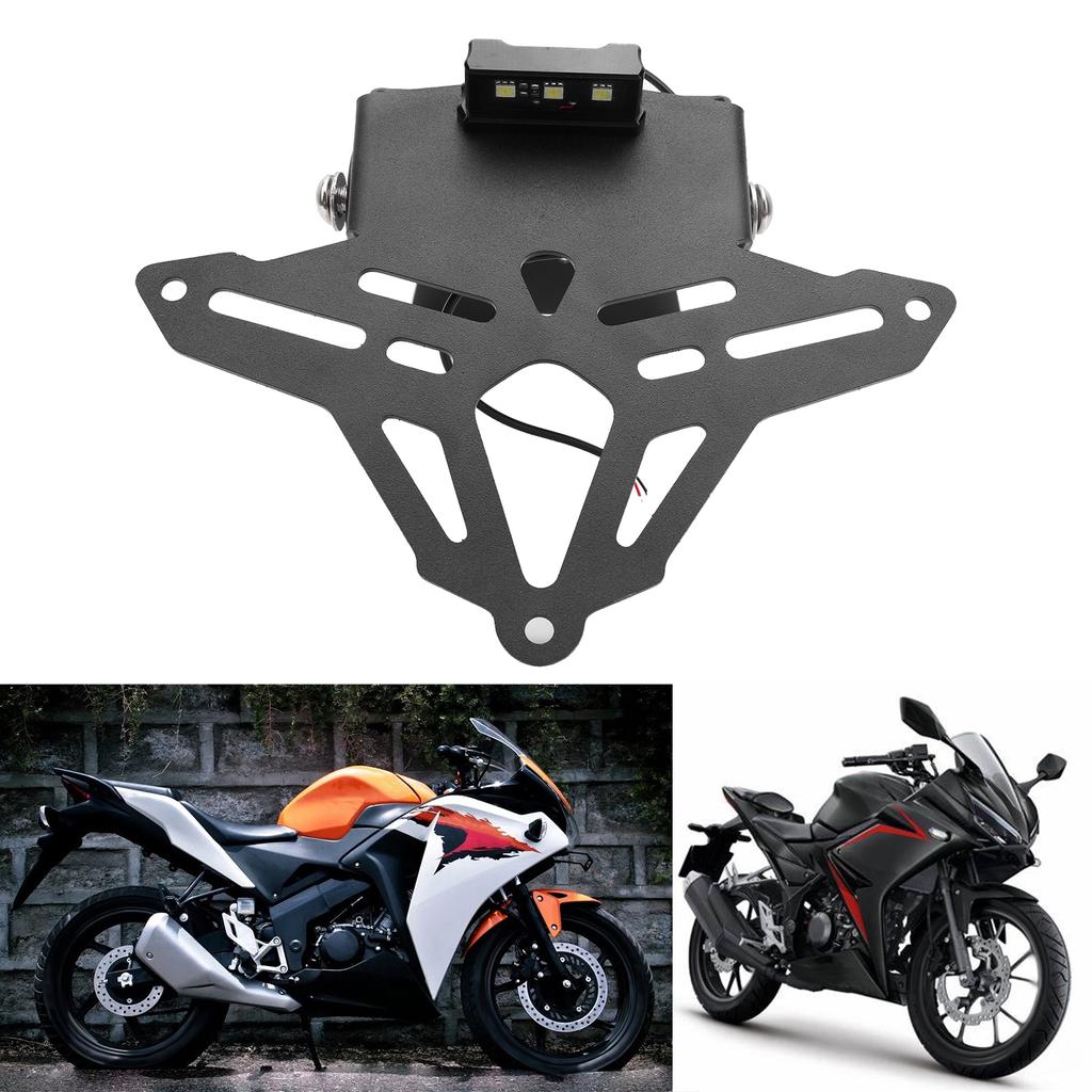 Motorcycle License Plate Holder Fender Eliminating with Light Fit for HONDA CBR150R 2019‑2020