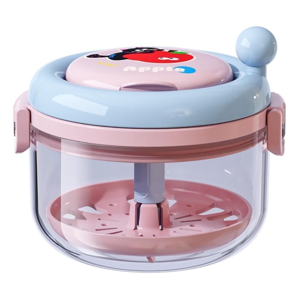 Hand Cranked Denture Cleaning Box 2-in-1 Retainer Case Braces Storage Box Child Orthodontic