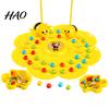 Stress Relief Magnet Game Magnetic Bee Bean Picking with Headband Color Cognition Kids Parents Tabletop Fishing Board Interactive Family Party